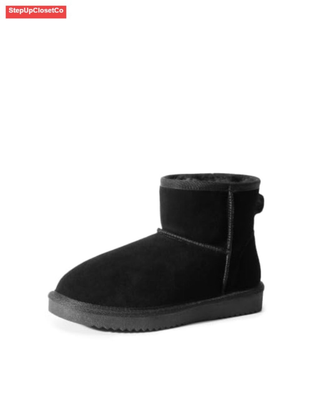 Genuine Suede Winter Mini Snow Boots Faux Fur Lined Ankle Boots